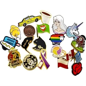 1.2" Die Struck Iron Soft Enamel Lapel Pin