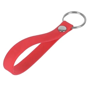 1/2"W SCREEN PRINTED SILICONE BRACELET KEYRING