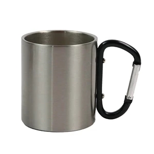 10 oz.Stainless Steel Cup  With Carabiner Handle