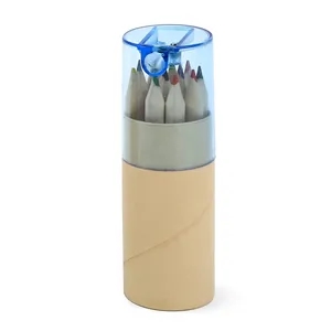 12 Color Pencil in Tube W/Sharpener