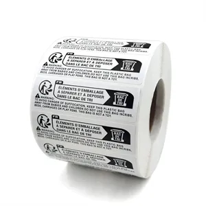 2000Pcs/Roll Custom Self Adhesive Labels Stickers