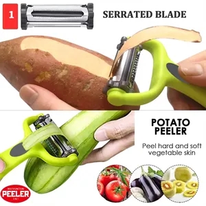 3 in 1 Blade Spin Design With Julienne Peeler