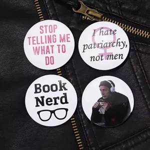 3" Round Pin-back Custom Buttons
