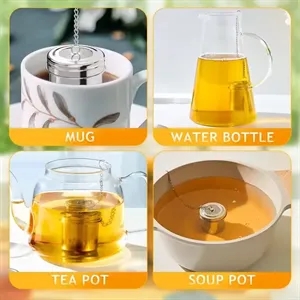 304 Stainless Steel Threaded Lid Loose Leaf Tea Steeper