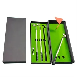 3Pcs Golf Clubs Ballpoint Pen Set Cool Stuff