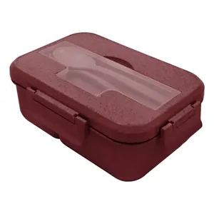 8.2 "x5.7" x2.7"  Wheat straw eco-friendly Bento Box