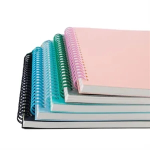 A5 Thick Plastic Hardcover Spiral Notebook