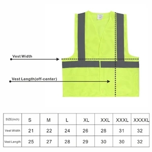 ADULT REFLECTIVE SAFETY MESH VEST