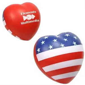 American Flag Heart Shape Stress Ball