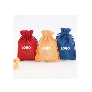 Burlap Bags with Drawstring