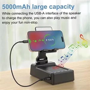 Cell Phone Stand With Wireless Bluetooth Speaker