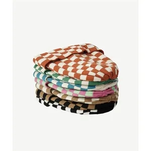 Checkered knit cap