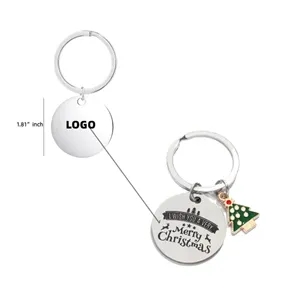 Christmas stainless steel keychain
