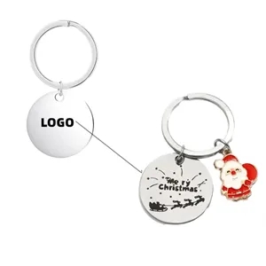 Christmas stainless steel keychain