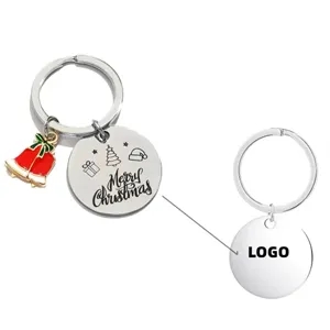 Christmas stainless steel keychain