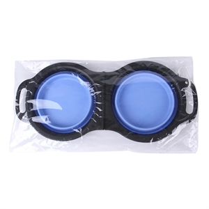 Collapsible Pet Double Bowls with Carabiner