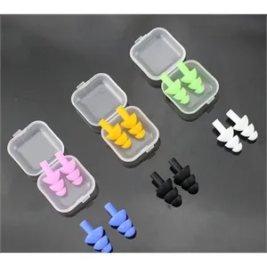 Custom logo silicone Swimming earplug noise reduction