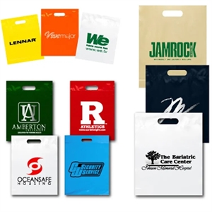 Die Cut Fold-Over Reinforced Handles Plastic Bag