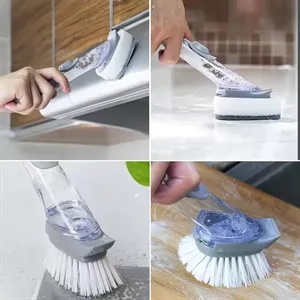 Dish Pot Brush with Soap Dispenser
