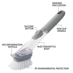 Dish Pot Brush with Soap Dispenser