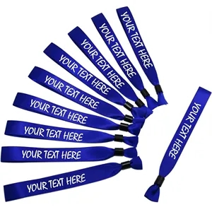 Disposable Full Color Fabric Bracelet Woven Wristbands