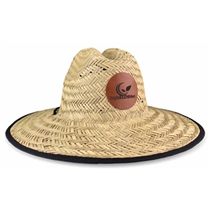 Domestic Straw Hat With Custom Patch