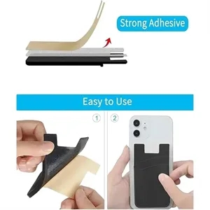 Double Layer Silicone Card Holder Phone Wallet