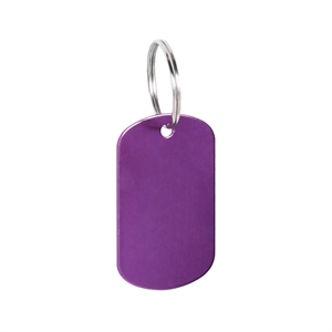 ENGRAVED METAL DOG TAG KEYCHAIN
