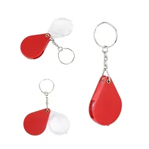 Foldable ABS Magnifier with Keychain
