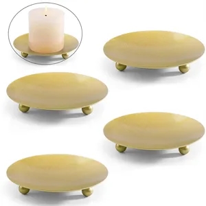 Iron Plate Candle Holder Base