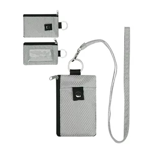 Keychain card case for neck hanging