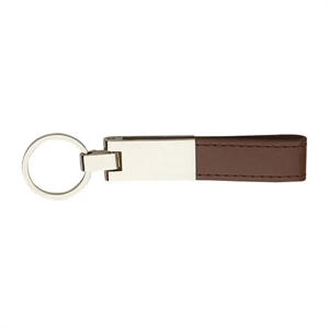 Leather And Silver Keyring
