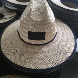 Men'S Pierside Lifeguard Beach Sun Straw Hat