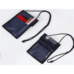 Neck Wallet Passport Badge Card Holder