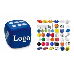 PU Dice Shape Stress Reliever Balls