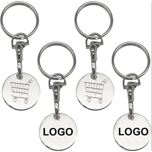 Partable shopping cart token keychain