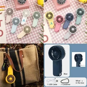 Portable Mini Handheld Fan W/Carabiner