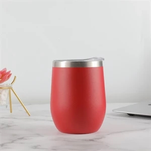 Powder Coated Stainless Steel 12 oz Wine Glass Tumbler