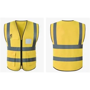 REFLECTIVE SAFETY VEST W/POCKETS