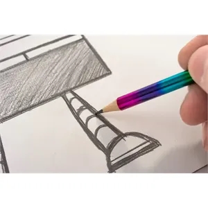 Rainbow Wooden Pencil With Eraser