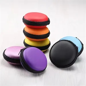 Round digital organizer zipper pouch