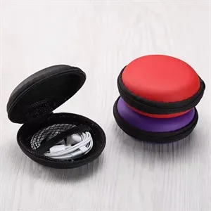 Round digital organizer zipper pouch