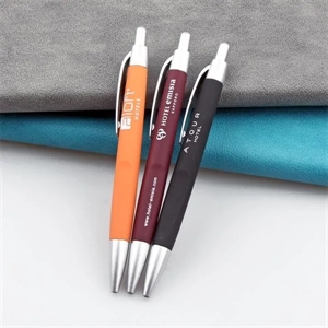 Rubber Coated Click Ballpoint Pen