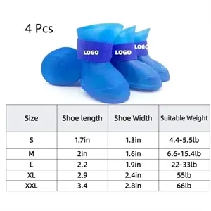 Silicone Anti-Slip Waterproof Pet Shoes