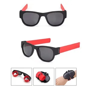 Silicone Foldable Slap Bracelet Sunglass