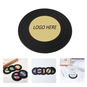 Vintage vinyl record coaster
