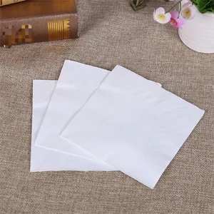White Beverage Napkins-Digital Full Color