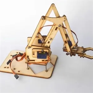 Wooden puzzle robot arm