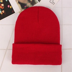 acrylic knitted beanie