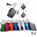 1500mAh portable power bank with built-in cables